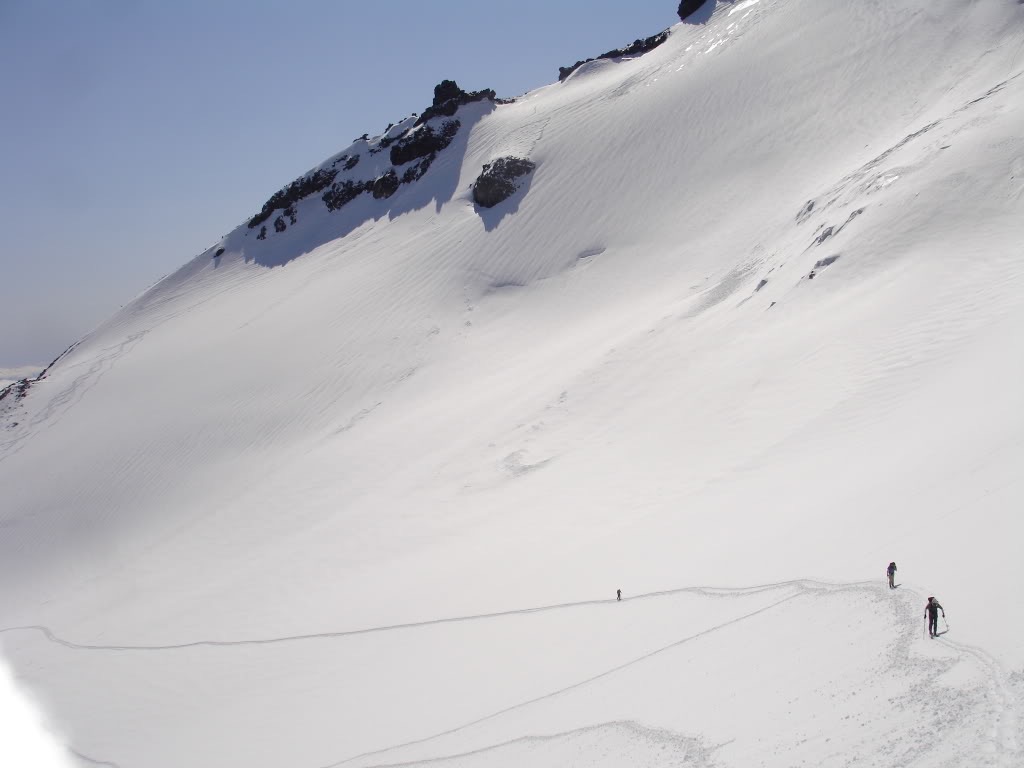 Skinning over to Cathedral Gap