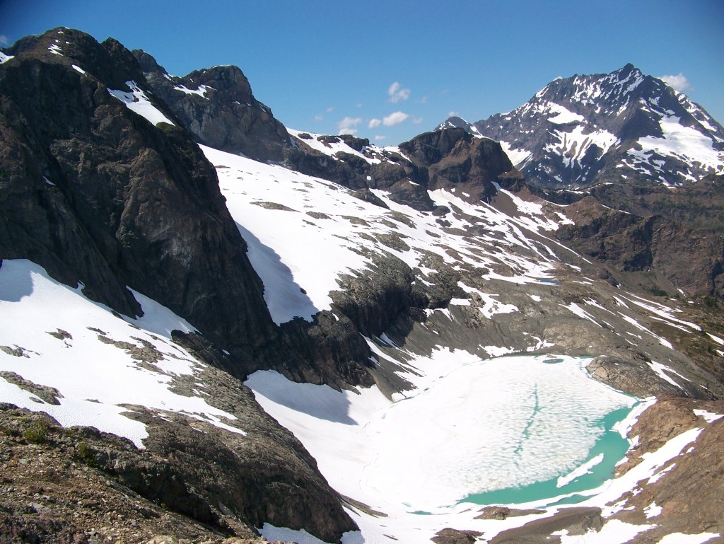 Crater Lake with Jack Mountain and the Jerry Glacier in the distance