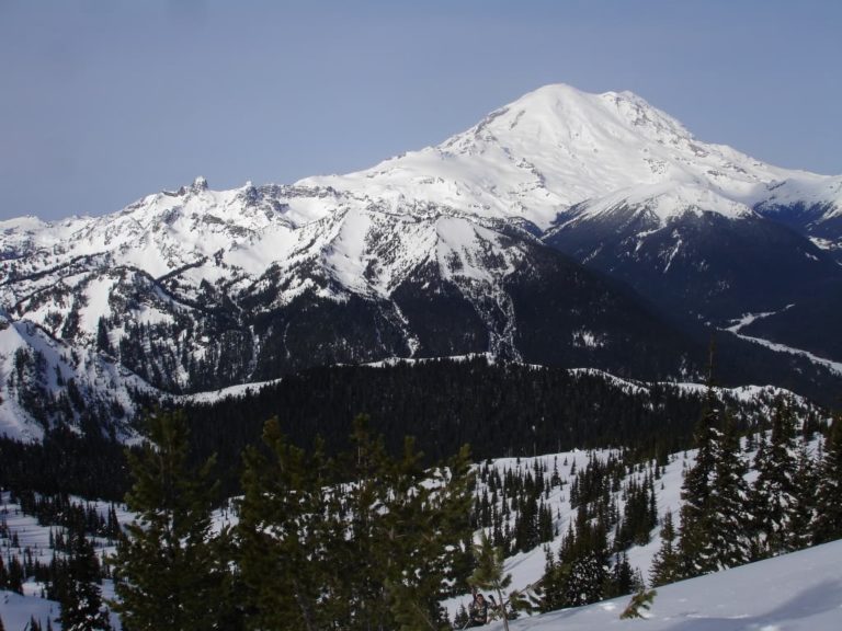 Governor Ridge in the Foreground with the Cowlitz Chimneys behind it