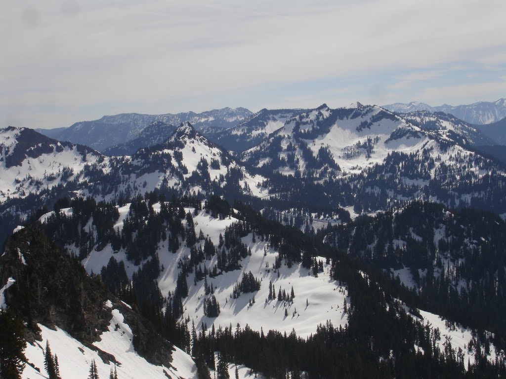 Looking east at Chinook pass Yakima to the left and Naches to the right