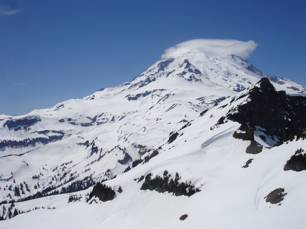 The View of Rainier and Ohanapecosh from the Cowlitz Chimney col