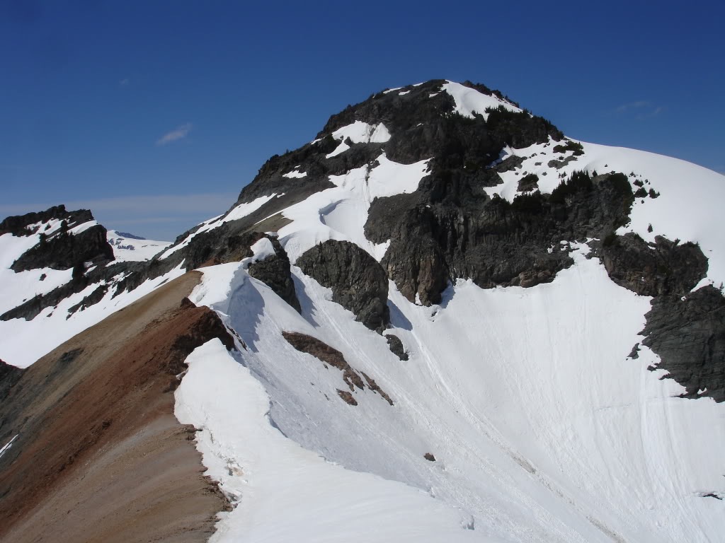 Looking back at the Col and another  of the Cowlitz Chimneys