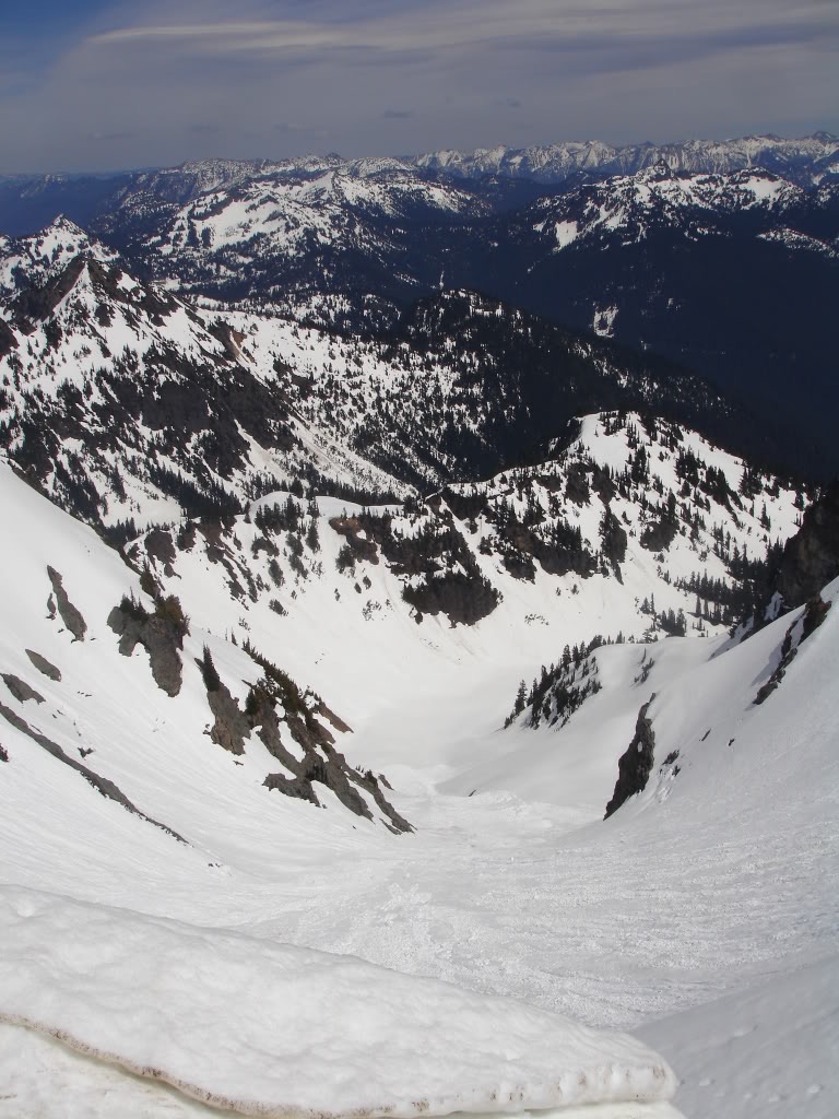 Looking down the Cowlitz Chimneys