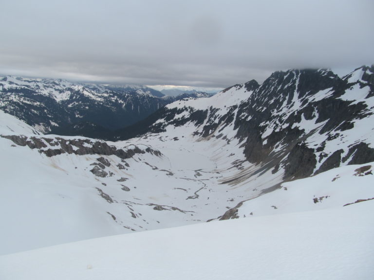 Looking down the Le Conte Glacier