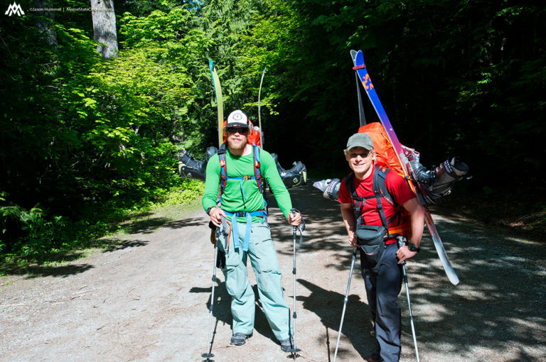 Leaving Eldorado Trailhead for Cascade Pass and the start of the Extended Ptarmagin Traverse