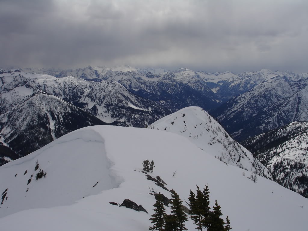 Looking south Deep into Glacier Peak wilderness from the summit