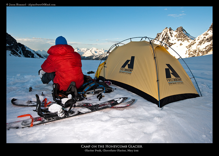 Camping on the Honeycomb Glacier