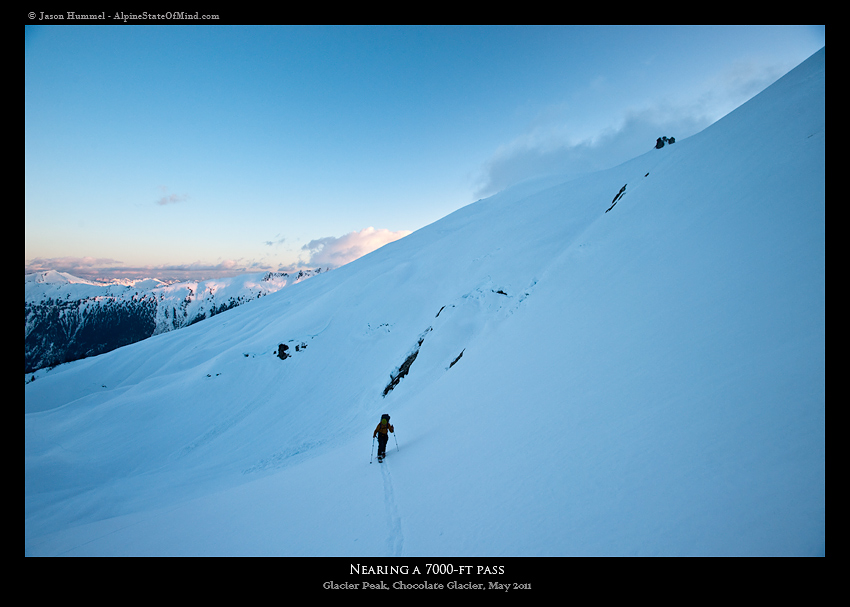 Sunset while the climb the last bit of Thunder Basin