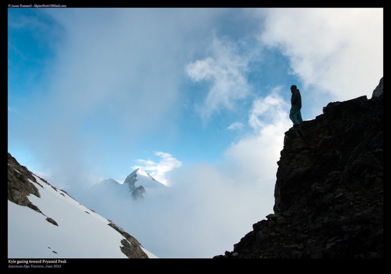 Looking towards Pyramid Peak while on the Isolation Traverse