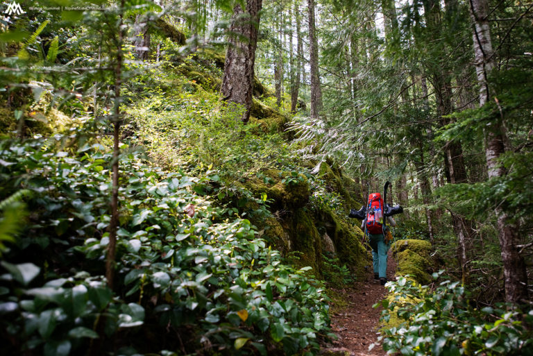 Climbing up the Pyramid Lake Trail and starting the Isolation Traverse