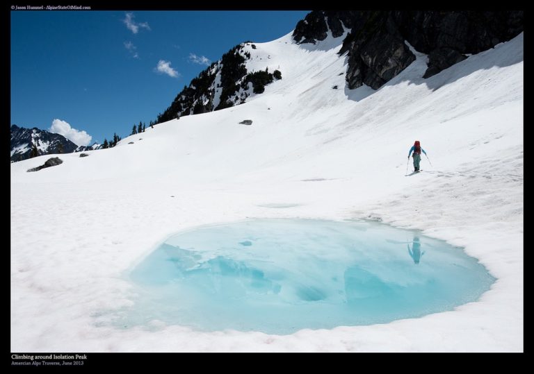 ski touring around Isolation Peak