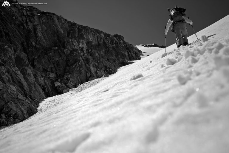 Gaining elevation as we make our way west on the ridge