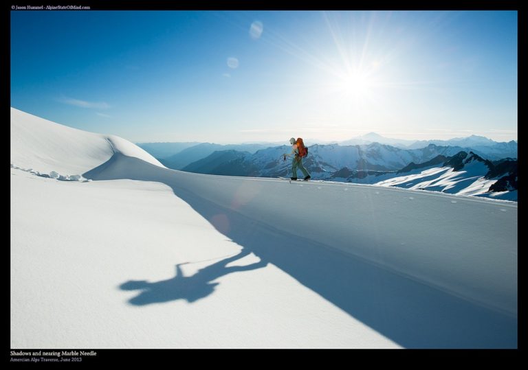 Skinning near the top of the Marble Needle