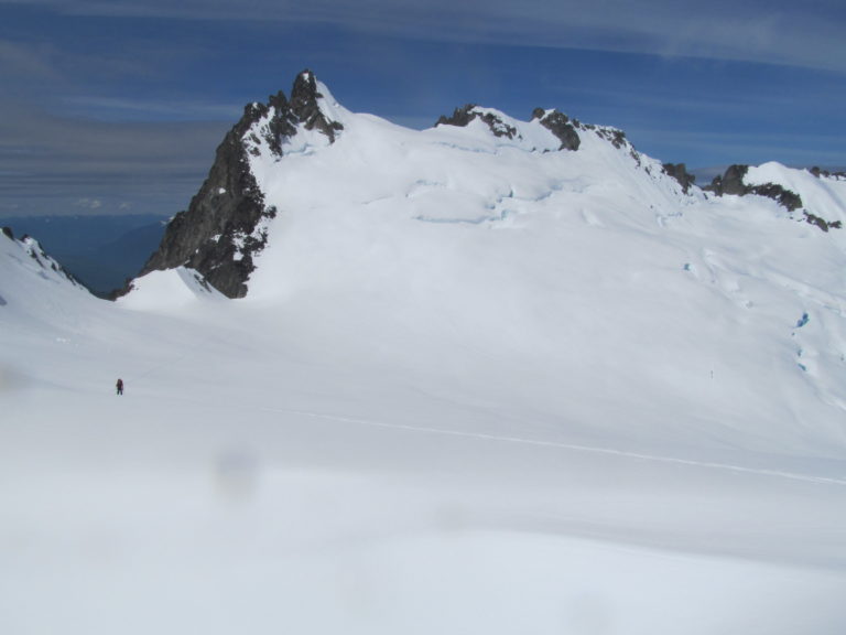 ski touring across the McAllister Glacier