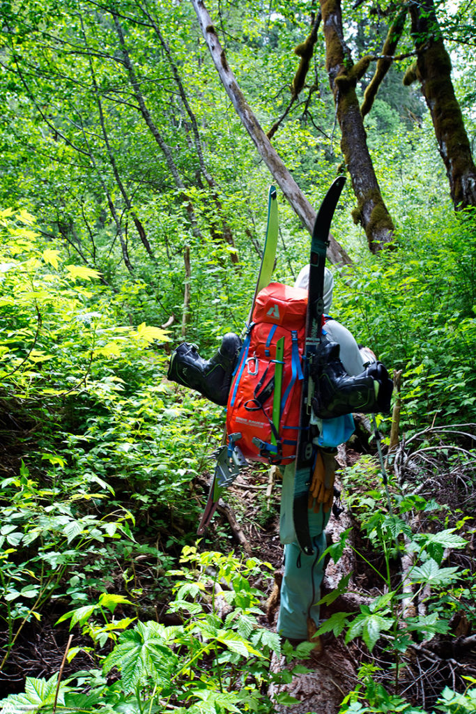 Heading down the Eldorado Peak Trail