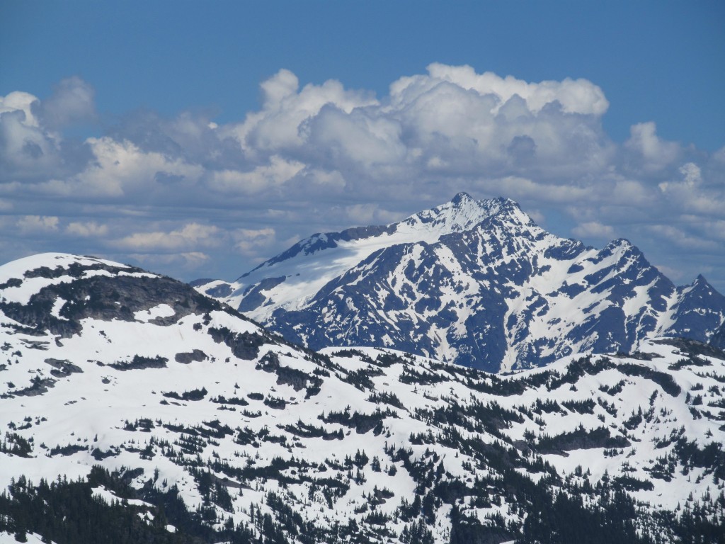 Looking at Jack Mountain from the Picket Range Traverse