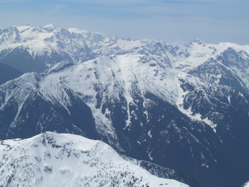 Looking at Ruby Mountain from the summit of Jack Mountain