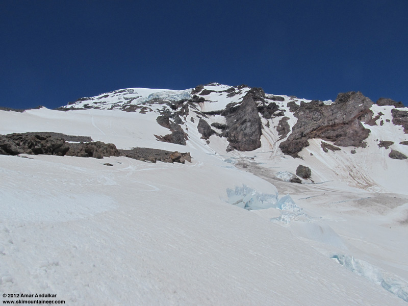 Looking back up at our route