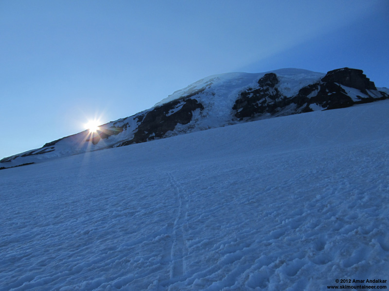 Sunset over Rainier from Camp Muir