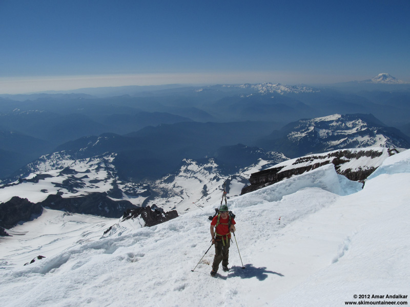 climbing to the summit