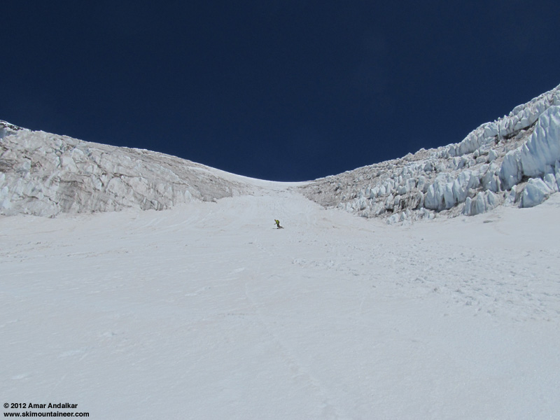 Heading through the crux point