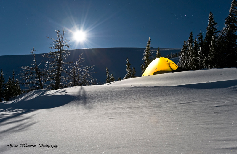 Camping with a full moon in the Chiwaukum Mountains