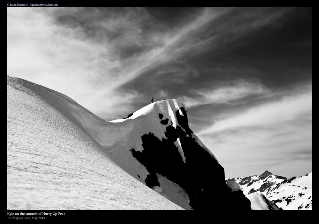 On the summit of Hurry Up Peak