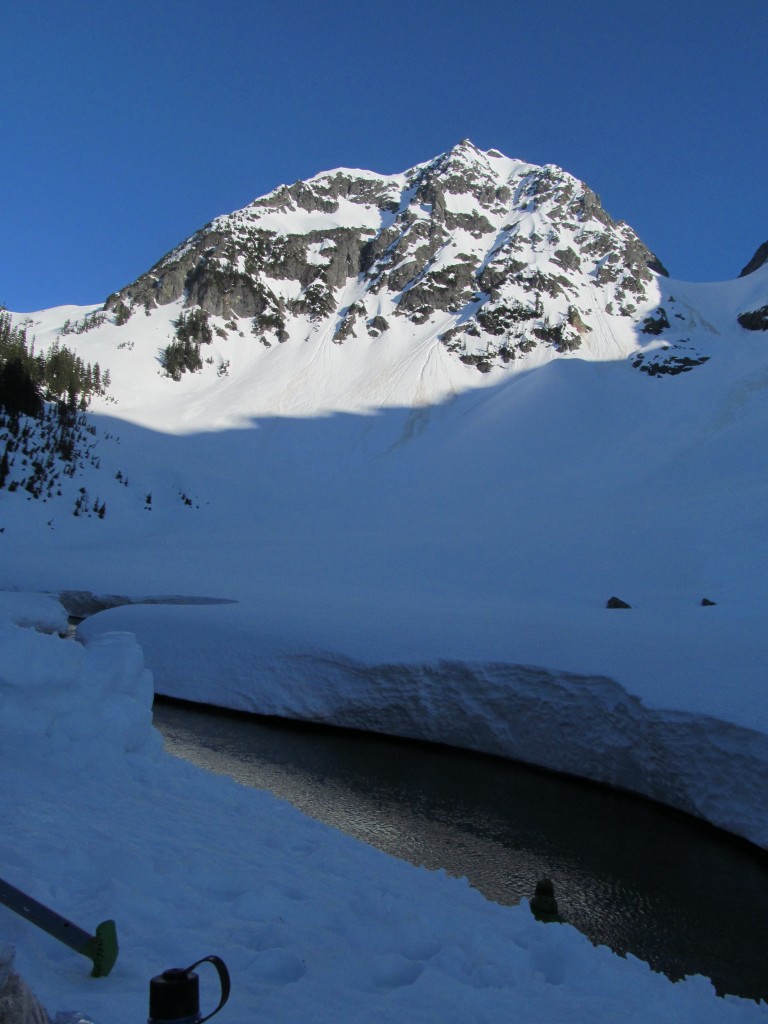 Setting up camp in Pelton Basin