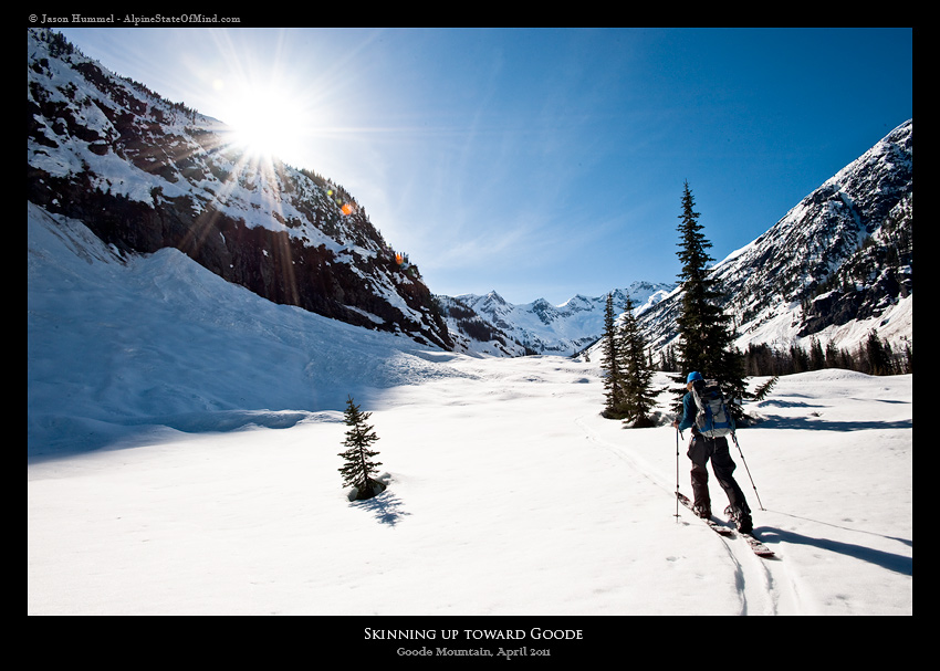 Skinning back up North Fork of Bridge Creek.