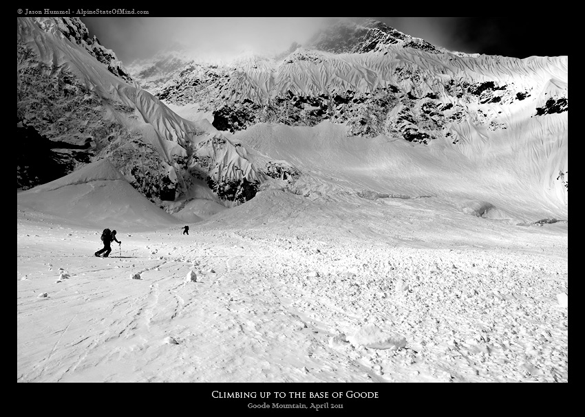 Making our way up to the NE Couloir