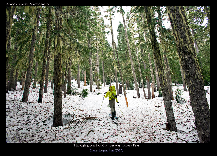 ski touring up to Easy Pass to access Mount Logan