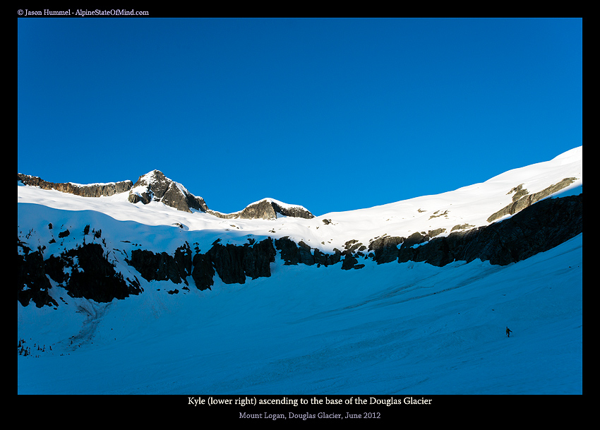 Early morning on our way to the Douglas Glacier and Mount Logan