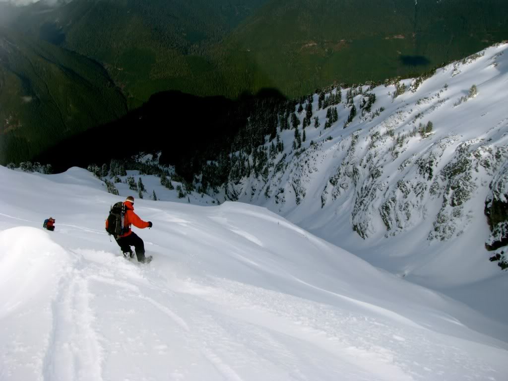 Snowboarding to the Straight Glacier