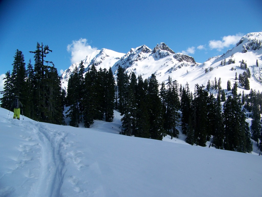 Looking at the Southwest side of Mount Shuksan