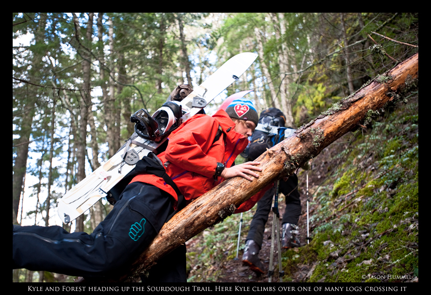 Climbing up the Sourdough Trail to Stetattle Ridge