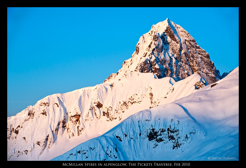 Alpenglow on the McMillan Spires in the Picket Range