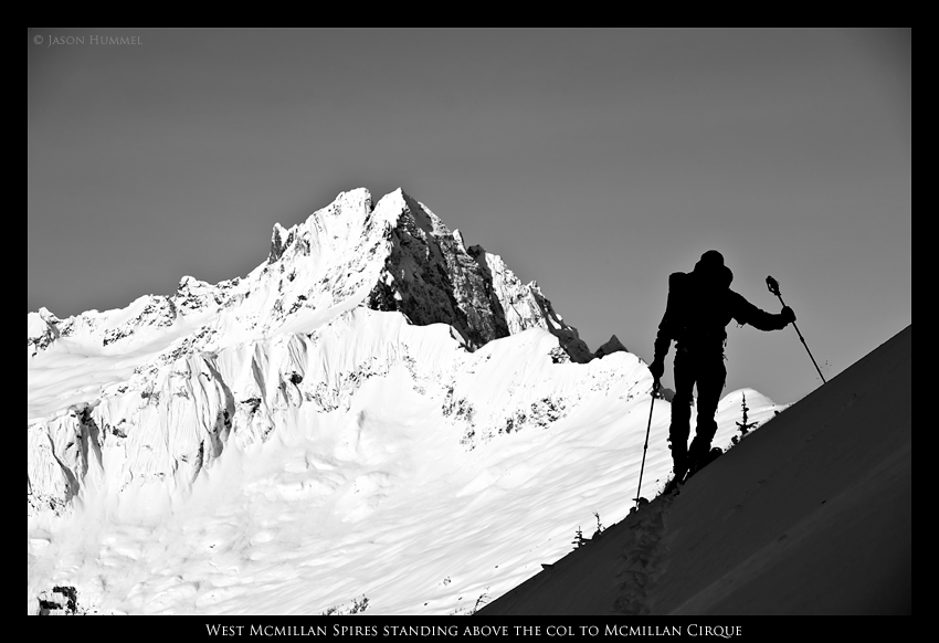 Looking at West McMillan Spire in the distance in the Picket Range