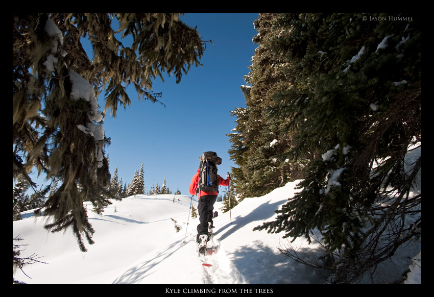 ski touring up to Sourdough Ridge and into the Picket Range