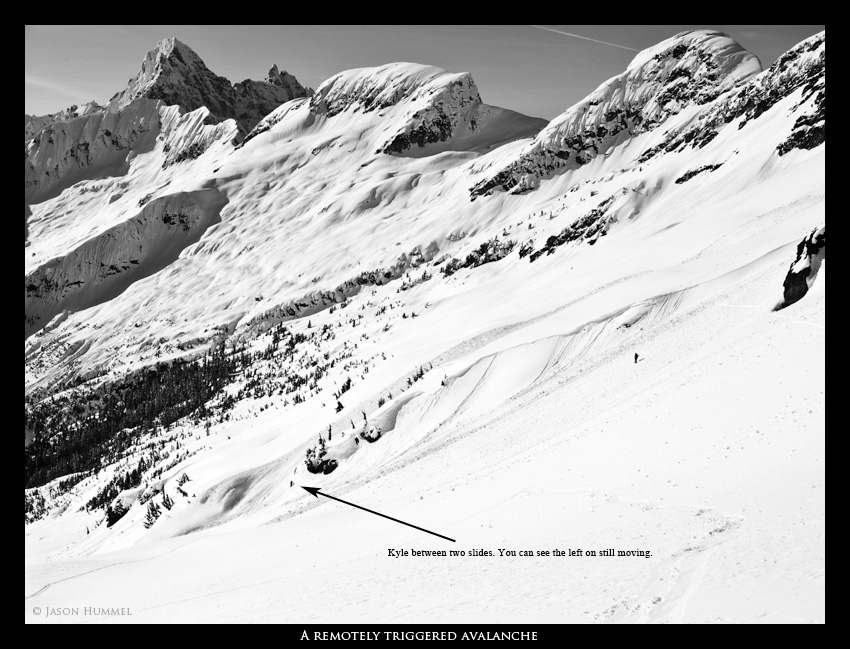 Slab avalanche on Elephant Butte in the Picket Range