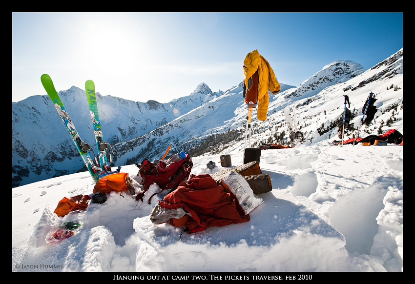 Our second camp in the Picket Range