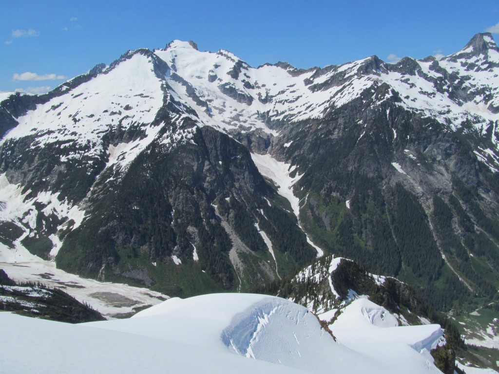 Looking into the McMillan cirque below