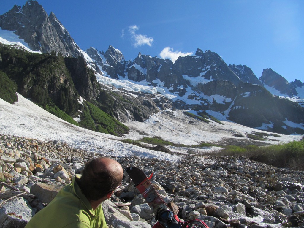 Looking back up at our route