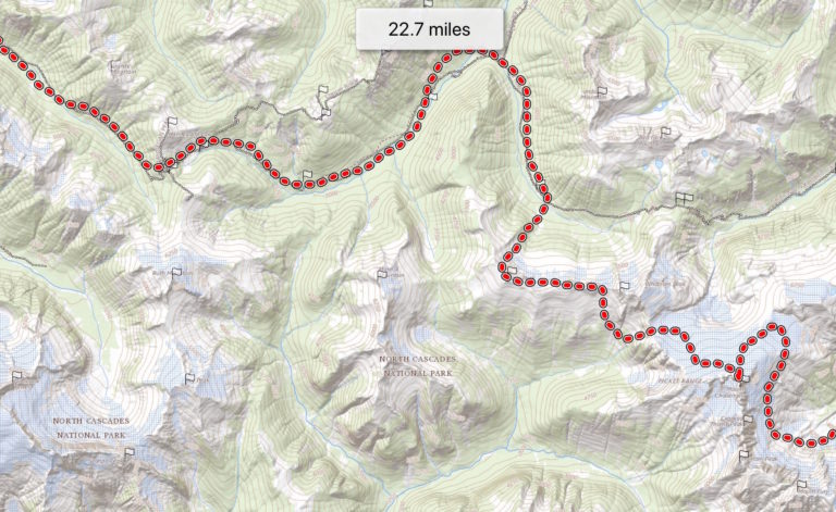 Map of the Northern Picket Range