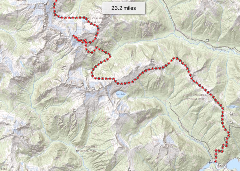 Map of the Southern Picket Range