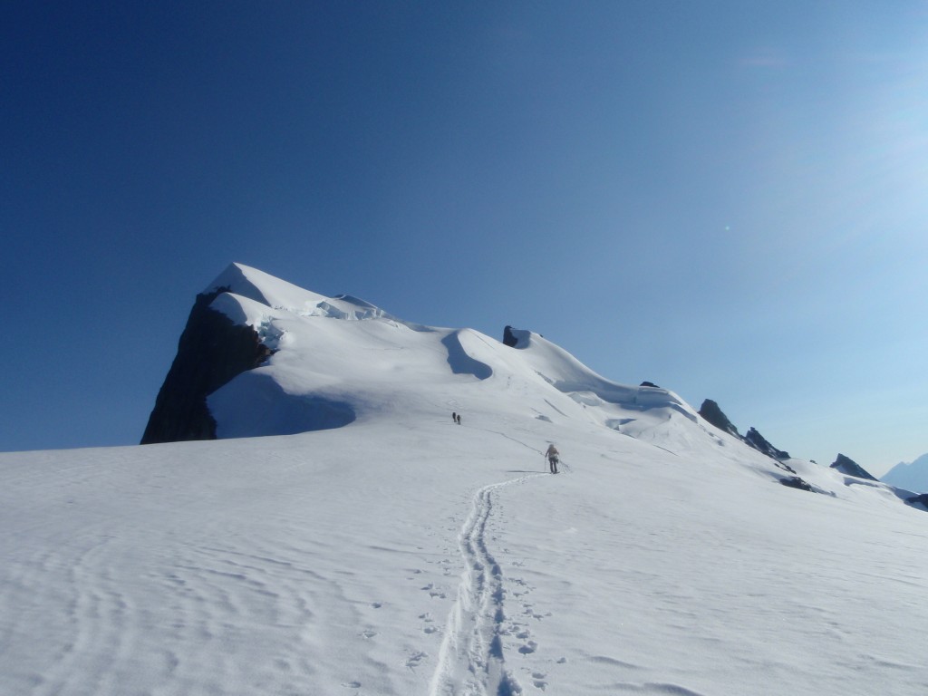 ski touring to the summit of Mount Challenger