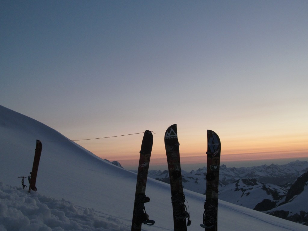 Sunset over the Picket Range from Mount Challenger