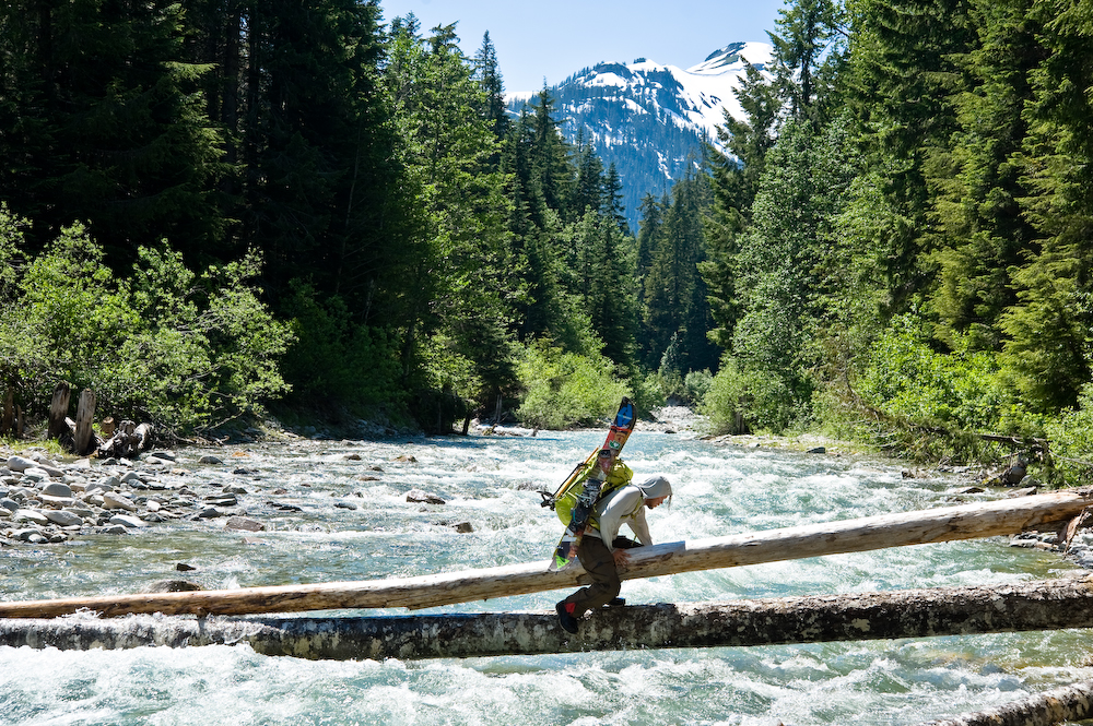 Crossing the Chillowack river