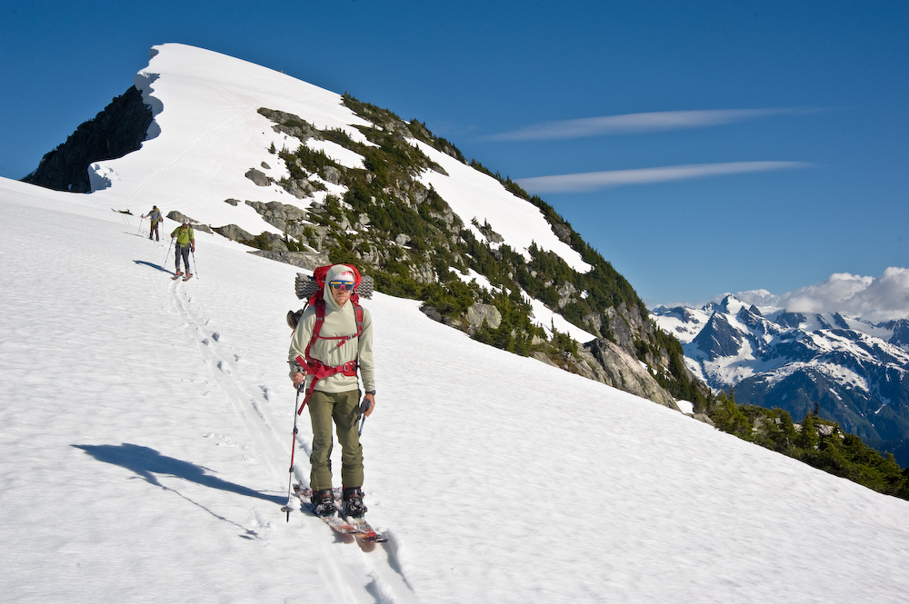 ski touring across Stetattle Ridge