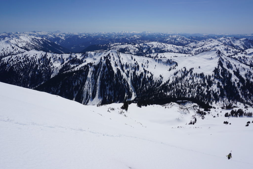 Climbing to the summit of Indian Head Peak