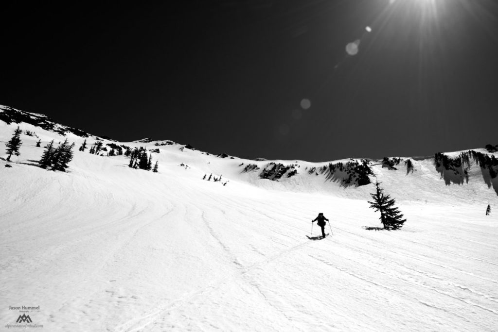 climbing Whittier Mountain